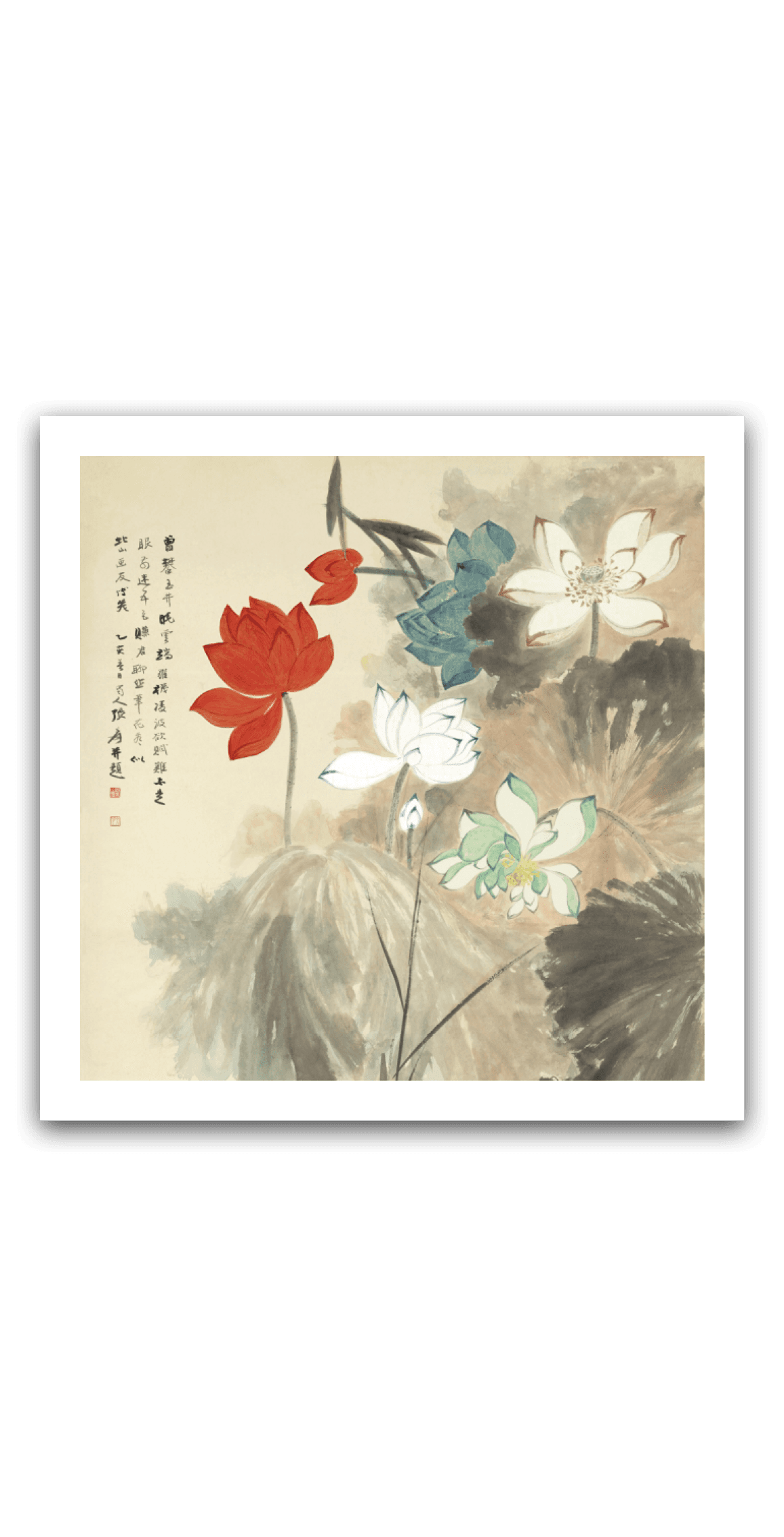 Lotuses in Five Colors — main view