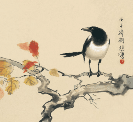 Magpies in Spring — main view